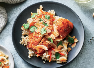 Recipe Spiced Tilapia with Coconut Rice