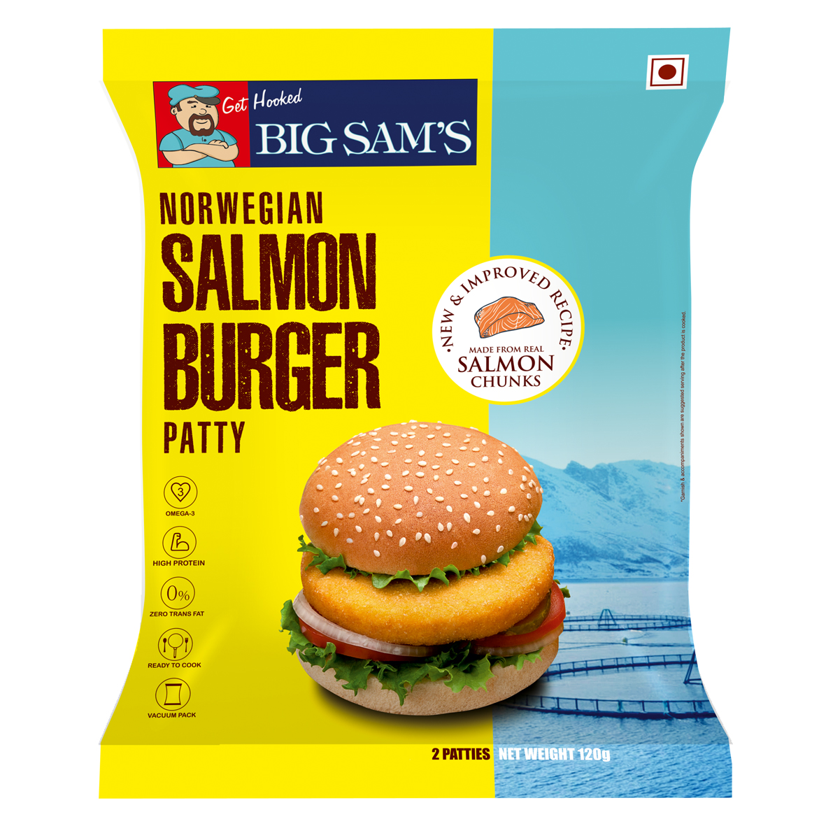 Frozen Salmon Burgers 2-Pack