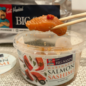 Fresh Marinated Salmon Sashimi (Ginger & Sesame)