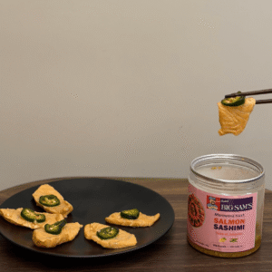 Marinated Fresh Salmon Sashimi (Yuzu & Jalapeno) - 100g (5-7 pieces)