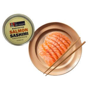 Marinated Fresh Salmon Sashimi (Truffle & Onion) 100g (5-7 pieces)