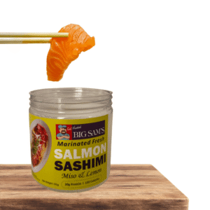Marinated Fresh Salmon Sashimi (Miso & Lemon) - 100g (5-7 pieces)